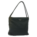 PRADA Tote Bag Nylon Green Silver Auth bs27520-1