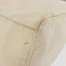 PRADA Hand Bag Nylon White Silver Auth bs27522-18