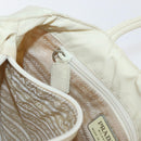 PRADA Hand Bag Nylon White Silver Auth bs27522-26