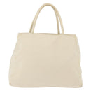 PRADA Hand Bag Nylon White Silver Auth bs27522-2
