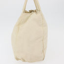 PRADA Hand Bag Nylon White Silver Auth bs27522-3