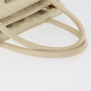 PRADA Hand Bag Nylon White Silver Auth bs27522-8