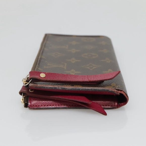 LOUIS VUITTON Monogram Portefeuille Adele Wallet Fuchsia M61269 LV Auth bs27531