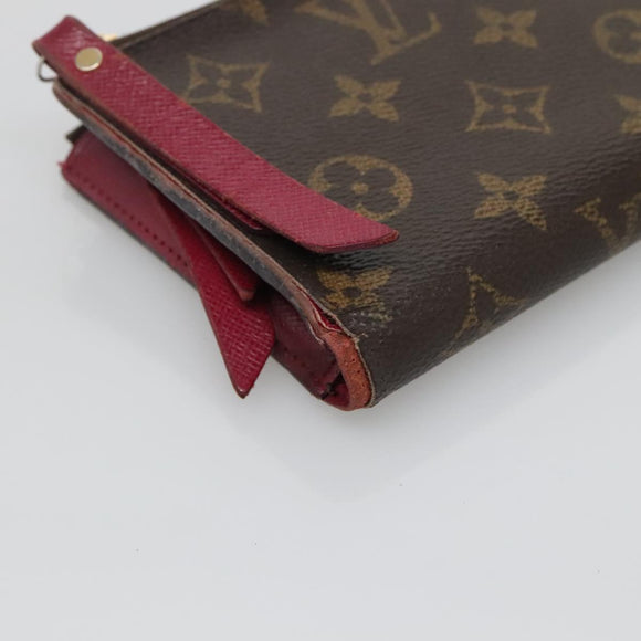 LOUIS VUITTON Monogram Portefeuille Adele Wallet Fuchsia M61269 LV Auth bs27531