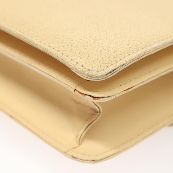 FENDI Zucca Canvas Hand Bag Canvas Leather 2way Beige Gold Auth bs27537