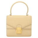 FENDI Zucca Canvas Hand Bag Canvas Leather 2way Beige Gold Auth bs27537-13