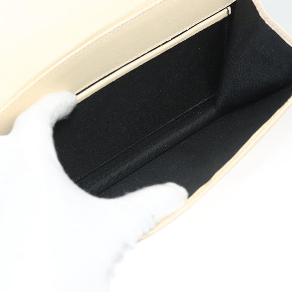 FENDI Zucca Canvas Hand Bag Canvas Leather 2way Beige Gold Auth bs27537