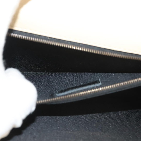 FENDI Zucca Canvas Hand Bag Canvas Leather 2way Beige Gold Auth bs27537