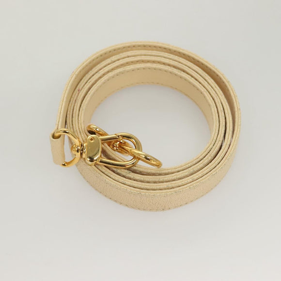 FENDI Zucca Canvas Hand Bag Canvas Leather 2way Beige Gold Auth bs27537