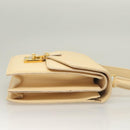 FENDI Zucca Canvas Hand Bag Canvas Leather 2way Beige Gold Auth bs27537-3