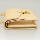 FENDI Zucca Canvas Hand Bag Canvas Leather 2way Beige Gold Auth bs27537-4