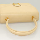 FENDI Zucca Canvas Hand Bag Canvas Leather 2way Beige Gold Auth bs27537-6