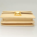 FENDI Zucca Canvas Hand Bag Canvas Leather 2way Beige Gold Auth bs27537-5