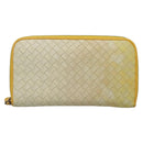 BOTTEGA VENETA INTRECCIATO Long Wallet Leather Yellow 114076 Auth bs27539-13