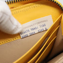 BOTTEGA VENETA INTRECCIATO Long Wallet Leather Yellow 114076 Auth bs27539-12