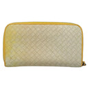 BOTTEGA VENETA INTRECCIATO Long Wallet Leather Yellow 114076 Auth bs27539-2