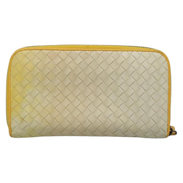 BOTTEGA VENETA INTRECCIATO Long Wallet Leather Yellow 114076 Auth bs27539 - 0