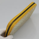 BOTTEGA VENETA INTRECCIATO Long Wallet Leather Yellow 114076 Auth bs27539-5