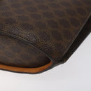 CELINE Macadam Canvas Shoulder Bag PVC Leather Brown Gold Auth bs27542-9