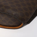 CELINE Macadam Canvas Shoulder Bag PVC Leather Brown Gold Auth bs27542-15