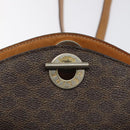 CELINE Macadam Canvas Shoulder Bag PVC Leather Brown Gold Auth bs27542-17