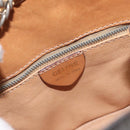 CELINE Macadam Canvas Shoulder Bag PVC Leather Brown Gold Auth bs27542-18