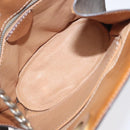 CELINE Macadam Canvas Shoulder Bag PVC Leather Brown Gold Auth bs27542-10