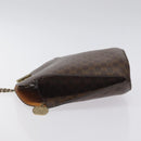 CELINE Macadam Canvas Shoulder Bag PVC Leather Brown Gold Auth bs27542-4