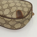 GUCCI GG Supreme Web Sherry Line Bag PVC Beige Gold 156 02 066 Auth bs27546-11