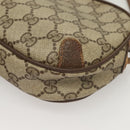 GUCCI GG Supreme Web Sherry Line Bag PVC Beige Gold 156 02 066 Auth bs27546-13