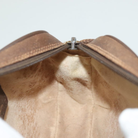 GUCCI GG Supreme Web Sherry Line Bag PVC Beige Gold 156 02 066 Auth bs27546