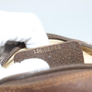 GUCCI GG Supreme Web Sherry Line Bag PVC Beige Gold 156 02 066 Auth bs27546-20