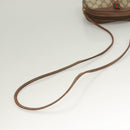 GUCCI GG Supreme Web Sherry Line Bag PVC Beige Gold 156 02 066 Auth bs27546-7