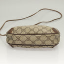 GUCCI GG Supreme Web Sherry Line Bag PVC Beige Gold 156 02 066 Auth bs27546-9