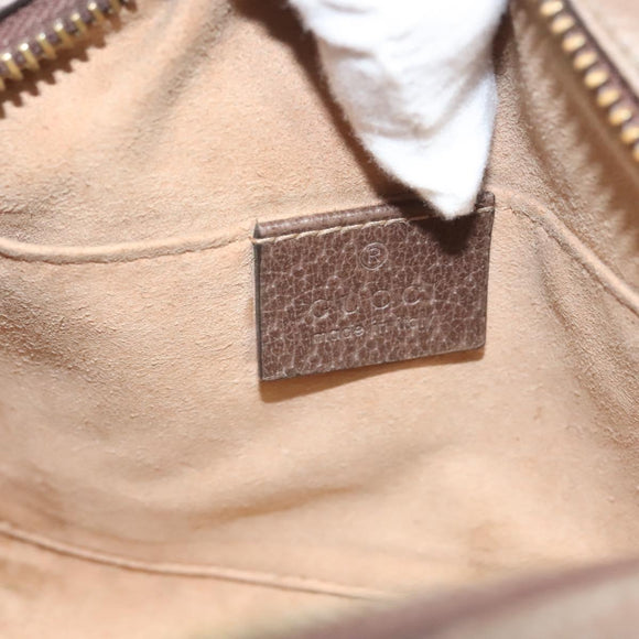 GUCCI GG Supreme Web Sherry Line Shoulder Bag PVC Beige Gold 517350 Auth bs27547