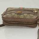 GUCCI GG Supreme Web Sherry Line Shoulder Bag PVC Beige Gold 517350 Auth bs27547-6