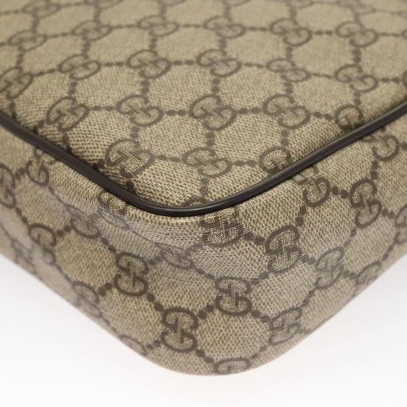 GUCCI GG Supreme Shoulder Bag PVC Beige Gold 233268 Auth bs27549