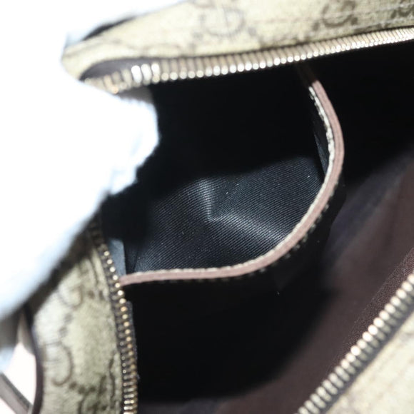 GUCCI GG Supreme Shoulder Bag PVC Beige Gold 233268 Auth bs27549