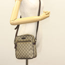 GUCCI GG Supreme Shoulder Bag PVC Beige Gold 233268 Auth bs27549-24