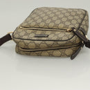 GUCCI GG Supreme Shoulder Bag PVC Beige Gold 233268 Auth bs27549-6