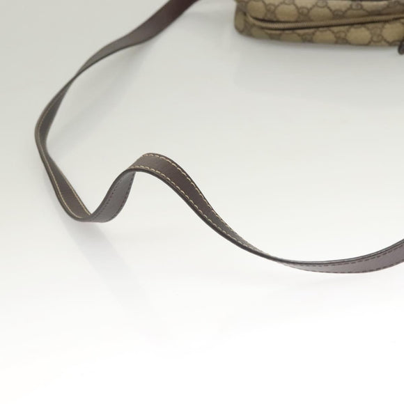 GUCCI GG Supreme Shoulder Bag PVC Beige Gold 233268 Auth bs27549