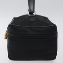 GUCCI Vanity Bamboo Pouch Nylon Black Silver 032 2265 0150 Auth bs27552-3