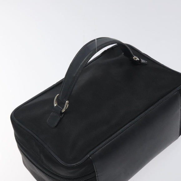 GUCCI Vanity Bamboo Pouch Nylon Black Silver 032 2265 0150 Auth bs27552