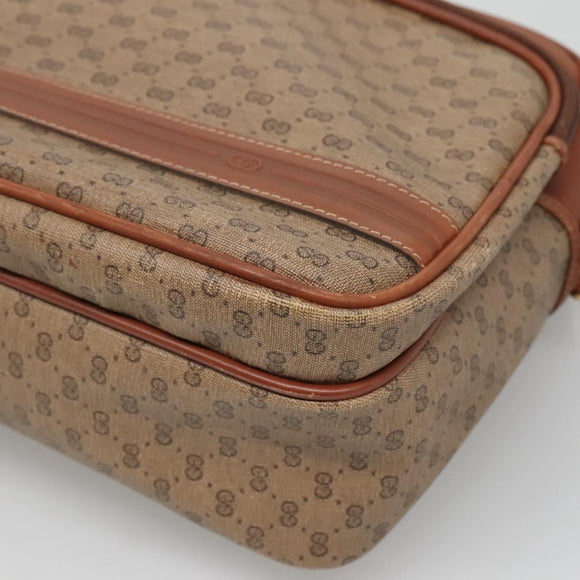 GUCCI Micro GG Supreme Shoulder Bag PVC Beige Gold 001 115 5443 Auth bs27554