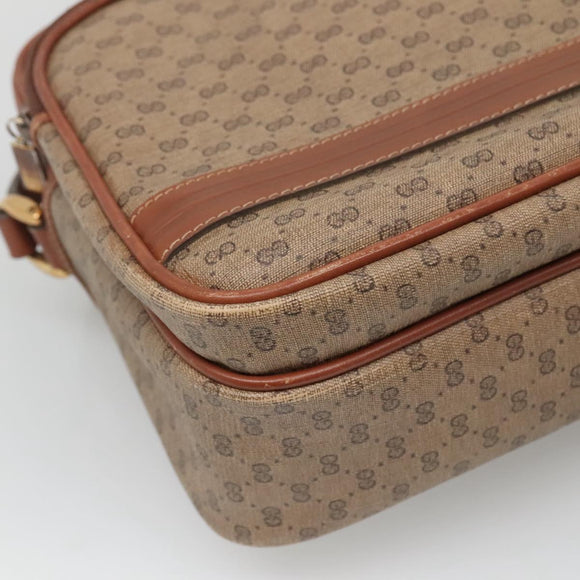 GUCCI Micro GG Supreme Shoulder Bag PVC Beige Gold 001 115 5443 Auth bs27554