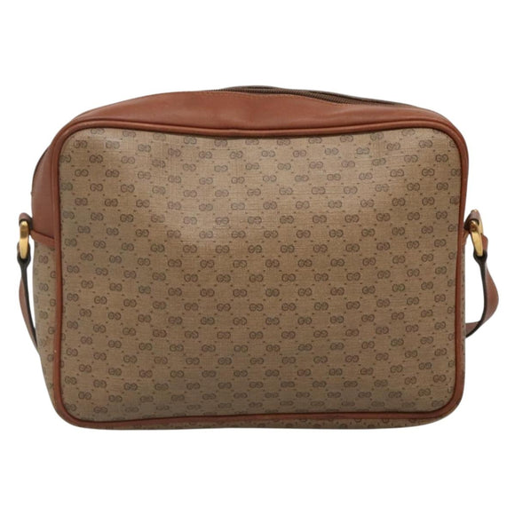 GUCCI Micro GG Supreme Shoulder Bag PVC Beige Gold 001 115 5443 Auth bs27554