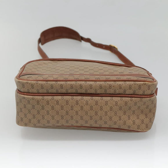 GUCCI Micro GG Supreme Shoulder Bag PVC Beige Gold 001 115 5443 Auth bs27554