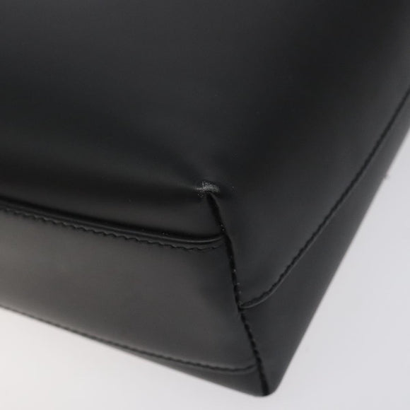 GUCCI Shoulder Bag Leather Black Silver Auth bs27555