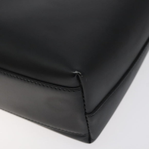 GUCCI Shoulder Bag Leather Black Silver Auth bs27555