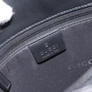 GUCCI Shoulder Bag Leather Black Silver Auth bs27555-18